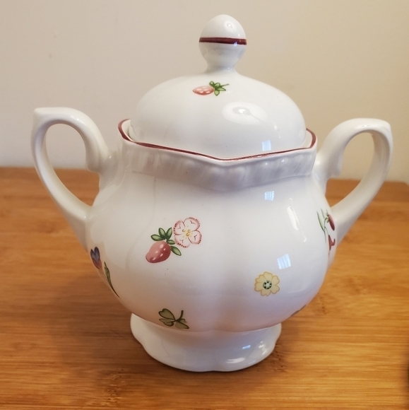 VINTAGE JOHNSON BROS/ENGLAND ROSE SUGAR EXCELLENT - Picture 1 of 8